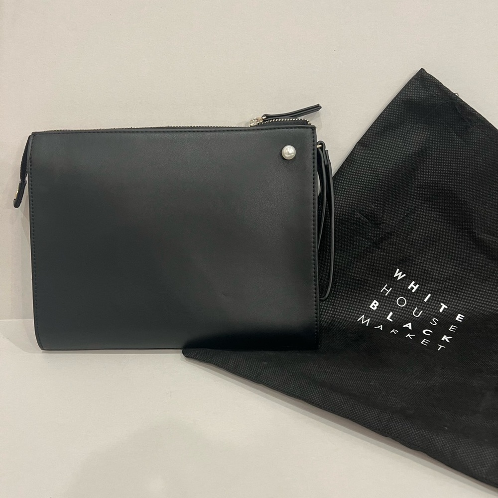WHBM Elegant Black Leather Bag